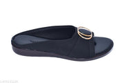 New Shamama women flat sandal and  girl fashionable stylish flip flops black