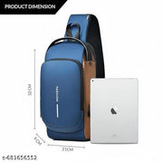 Premium Anti-Theft Sling Bag for Men | Waterproof Crossbody Chest Bag with Adjustable Shoulder Strap | Multipurpose Travel Daypack for Office, College, Bike Riding, Hiking & Daily Use
