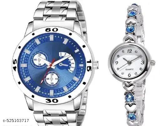 Trendy Black and White Dial Limited Edition For boys And Girls Couple Watch Combo Analog Watch - For Couple