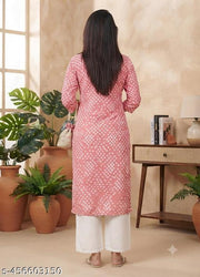Rayon Bandhani Premium Kurti for Women