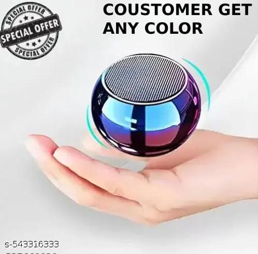 Mini Bluetooth Speaker Multicolour with Wireless Functionality, Multicolour, Portable Metal Design, Small Size, Compatible with All Devices