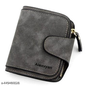 Frackson Dark-Grey Special Women's Small Purse Wallet Female Hand wallet Women/ Ladies/ Girls Wallets Card Holder  3 Pocket 1 Long 1 Zipper (Chain) pocket inside in middle and 1 small pocket