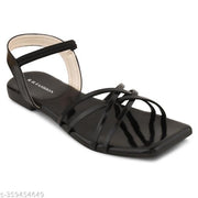 Women's Fancy Wedding Embroidery Kolhapuri Stylish Casual Flat Sandals, Ethnic Chappals for Party & Occasions