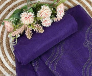 Elegant Shining Net Saree with All-Over Mukesh Work and Matching Blouse Piece