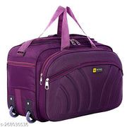 Unisex Travel Luggage Bag - (54 Cm) Expandable Flat Folding Travel Duffel Bag/Duffel Strolley Bag With 2 Smooth Spinner Wheels