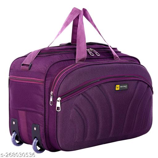 Unisex Travel Luggage Bag - (54 Cm) Expandable Flat Folding Travel Duffel Bag/Duffel Strolley Bag With 2 Smooth Spinner Wheels