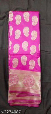Banarasi Banarasi Silk Pink Jaquard Saree With Blouse
