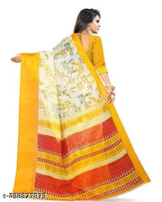 Trending cotton sarees with blouse 399