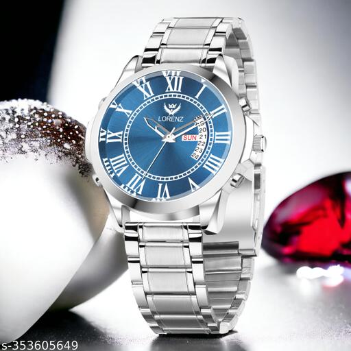 Lorenz Day & Date Edition Blue Dial Analog Watch for Men | Watch for Boys- MK-4032R
