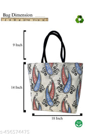 Charming Kerala-Inspired Eco-Friendly Tote Bag – Vibrant Multicolor Leaf Design