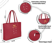 Classy Big size  stylish Women handbags I Embroidery Partywear ladies purse bag for daily Use. purse for women, women purse, handbags for women and girls, Shoulder Pu-Leather Handbags for Women's