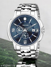 Stainless Steel Round Dial Analog Watch for Men's & Boy's