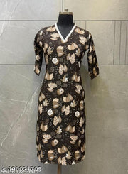 Polyster/Crepe fabric-Jivandhara Premium Kurti For Women