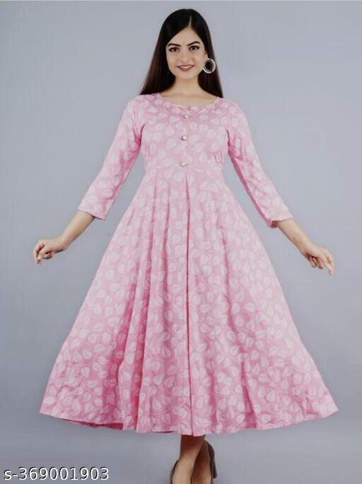 Women Embellished Viscose Rayon Anarkali Kurta