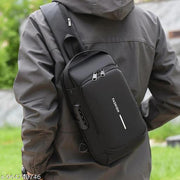 Sling Bag for Men & Women – Waterproof Anti-Theft Crossbody Backpack with USB Charging Port | Shoulder Bag for Travel, Outdoor, and Daily Use
