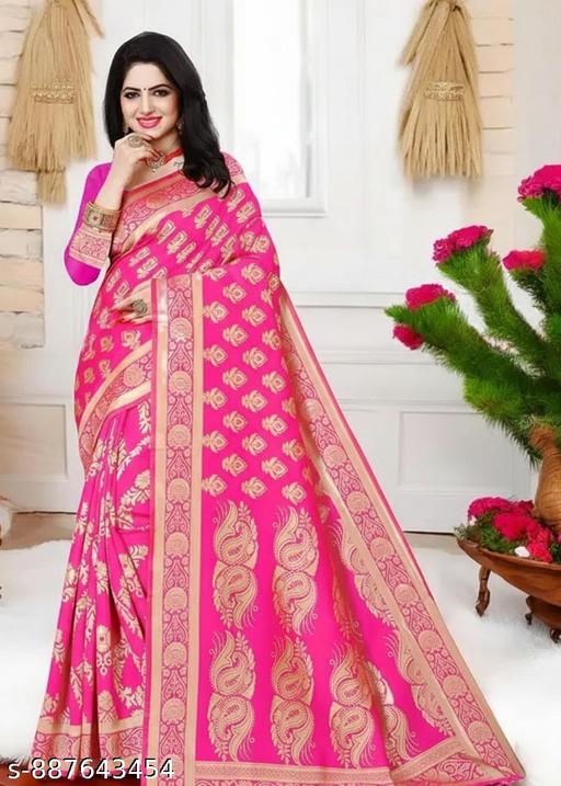 Demanding Soft Banarasi Silk Saree With Adorable Blouse Piece