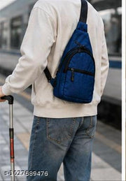 Premium Blue Crossbody Sling Bag for Men & Women