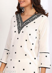 EMBROIDERED SEQUIN STRAIGHT KURTI