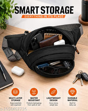 Waist Bag with Multiple Zip Pockets – Unisex Fanny pack for Travel & Daily Use