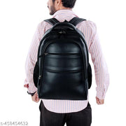 Zerus Large 40 L PU Leather Backpack Casual Waterproof Laptop Bag/Backpack for Men Women Boys Girls/Office School College Teens & Students