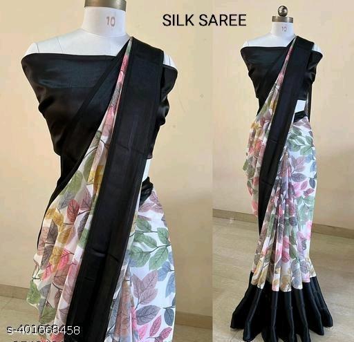 SATIN Silk soft printed daily wear saree