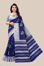 Women's Printed Saree With Blouse Piece
