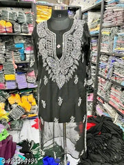 Chikankari Kurti Mirror work Nahi hai No Inner Available gb mirror