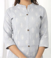 Cotton slub Digital  Print Anarkali Kurti  For Women