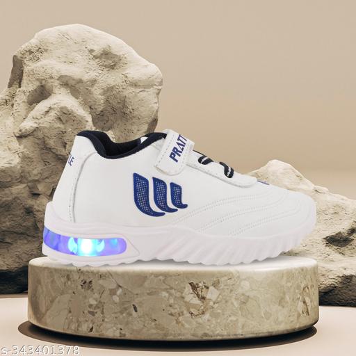 Prattle Foot Kids Led Shoes, Casual Led Velcro Shoes, Light weight Shoes, Outdoor Sports Shoes for Little Tiny Kid T103Blue-$-