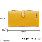 Alexvyan Yellow Long Belt Design Bi-Fold Women's Purse Wallet Card Organizer Female Hand Purse Clutch Women/Ladies/Girls Wallets 12 Card Holder 3 Long Pocket -1 Zipper Long Coin Pocket