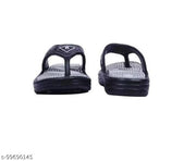 Black Colorblocked Thong Flip-flops For Men