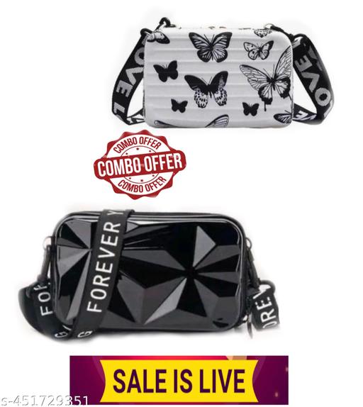 Stylish 2 bags combo forever young girls /makeup box or purse