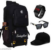 zaisefast New Branded Trekking Bag 55 L For travel ,sport camping ,Hiking Trekking & Mountaineering Luggage Bags Unisex Rucksack ,Weekender Travel and Led Square,cap,sunglass  Watch For Mens,Womens,Boys and Girls