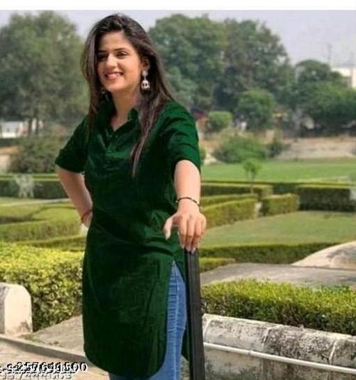 Raj Creation New Shirt Type Rayon Kurti Regular Slives