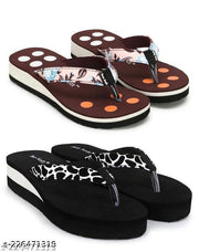 Two Soft Comfortable & Stylish Women's Daily Use Slipper/Flipflop for Women & Girls Combo of 2