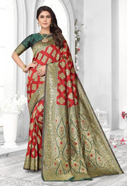 jacquard patola saree with brocade blouse