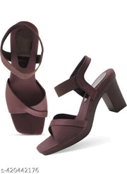 Afuzi New Stylish Girl’s Heel Comfortable and Fashionable Out Door Sandal's For Light Weight Casual Fashionable For Women/Girls Sandal For Women Pich