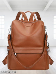 Bohobuzz Backpack Purse for Women Convertible Travel Vintage PU Leather Bag(Backpack,bag,backpack for women women bag fashion,stylish)