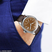 Dual Time Date Display Radium Dial Magnetic Belt Analog Watch,ONIR Premium Quality Quartz Analog Watch for Men, Glass Date Display Dial,