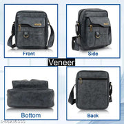 Veneer Classic Synthetic leather Shoulder Office Daytrip Crossbody Sling Bag For Men