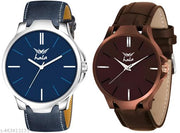 Combo of 2 | Genuine Leather Straps | Boys Series Analog Watch