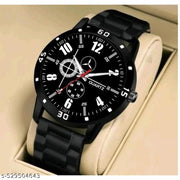 Medboo Men  Watch Marchi Black dial Bumpper Pu Belt Men and Boy Watch