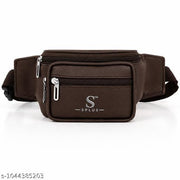 Waist Bag for Men Side Bag for Travel, Sports Waterproof & Adjustable Belt Pouch Fanny Waist Bag Brown