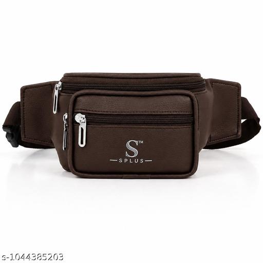 Waist Bag for Men Side Bag for Travel, Sports Waterproof & Adjustable Belt Pouch Fanny Waist Bag Brown