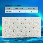 Wedding & Party Wear Clutch For Women || Stylish & Casual Clutch For Women & Girls || Beaded Women Designer Clutch Purs & Wallet || Handcrafted open Closure Clutches for Women and Girls (White)