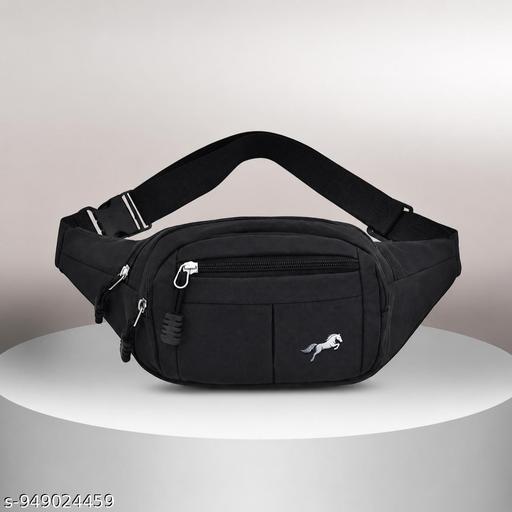 Waist Bag fanny pack bum bag travel passport holder chest bag phone money holder Waist Bag fanny pack bum bag travel passport holder chest bag phone money holder (Black)