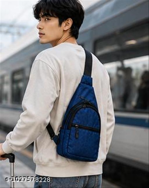 Premium Blue Crossbody Sling Bag for Men & Women