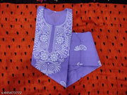 Lucknowi Chikankari Original gala booti miror work with free inner  Premium Quality