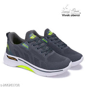 Bersache Lightweight Sports ? Shoes Sole Comfortable Outdoor, Running, Walking, Gym, Training, Trekking and Hiking Shoes for Men (Grey)