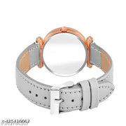 New Dial Leaf Leather Belt Girls Analog Watch